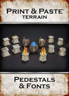 Print & Paste Terrain: Pedestals & Fonts
