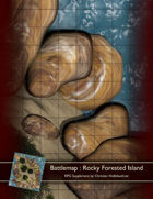 Battlemap : Rocky Forested Island