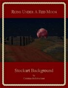Ruins Under A Red Moon : Stockart Background