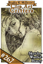 Clipart Critters 267 - Sketchy, Wistful, Beauty