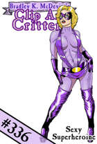 Clipart Critters 336 - Sexy Superheroine