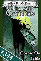Clipart Critters 344 - Corpse On Table