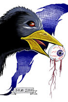 Clipart Critters 425 - Crow And Eyeball