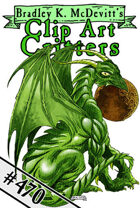 Clipart Critters 470 - Emerald Dragon