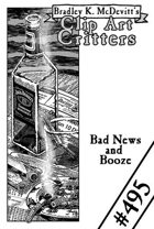 Clipart Critters 495 - Bad News and Booze
