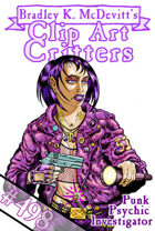 Clipart Critters 498 - Punk Psychic Investigator