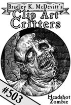 Clipart Critters 503 - Headshot Zombie