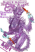 Clipart Critters 504-Demoness With Knives
