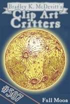 Clipart Critters 507 - Full Moon