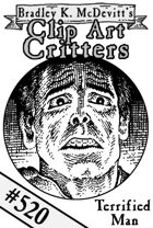 Clipart Critters 520 - Terrfified Man