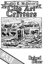 Clipart Critters 531 - Ruined Diner