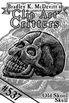 Clipart Critters 537-Old Skool Skull