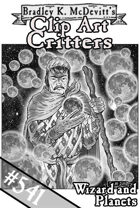 Clipart Critters 541 - Wizard And Planets