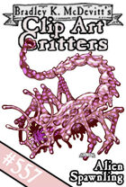 Clipart Critters 557- Alien Spawnling