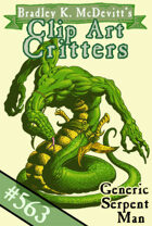 Clipart Critters 563- Generic Serpent Man