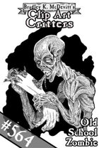 Clipart Critters 564-Old School Zombie