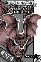 Clipart Critters 574-Bat