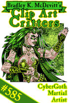 Clipart Critters 585 - Cybergoth Martial Artist