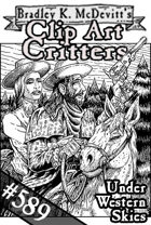 Clipart Critters 589 - Under Western Skies