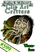 Clipart Critters 599 - Wormface