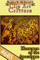 Clipart Critters 605 - Horsemen Oft The Apocalypse