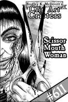 Clipart Critters 611-Scissor-Mouth Woman