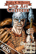 Clipart Critters 616-Seasoned Viking Warrior