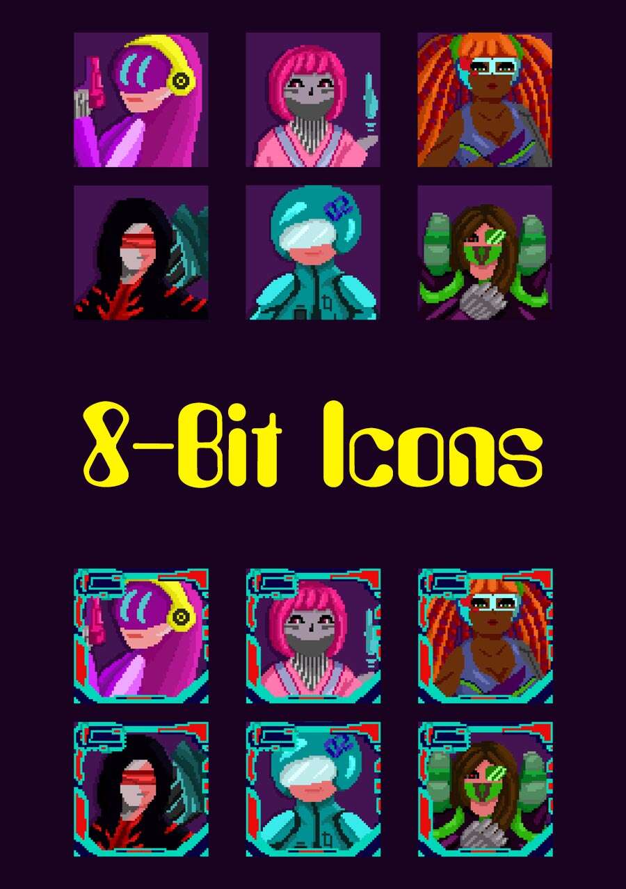 Stock Art: 8-Bit Icons - Postmortem Studios | Clipart | DriveThruRPG