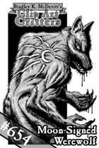 Clipart Critters 654-Moon Signed Werewolf