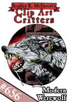 Clipart Critters 656-Modern Werewolf