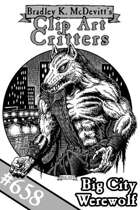 Clipart Critters 658- Big City Werewolf