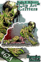 Clipart Critters 674-Dragging Zombie