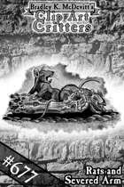 Clipart Critters 677-Rats and Severed Arm