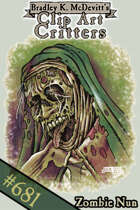 Clipart Critters 681-Zombie Nun
