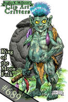 Clipart Critters 689-King of the Moon Folk