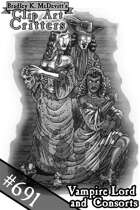 Clipart Critters 691-Vampire Lord and Consorts