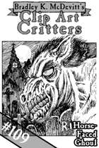 Clipart Critters 109 - Horse-Faced Ghoul