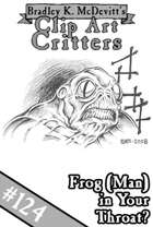 Clipart Critters 124 - Frog (man) in your throat?