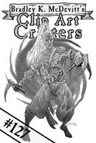 Clipart Critters 127 - Dark Elf Monk