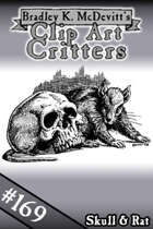 Clipart Critters 169 - Skull & Rat