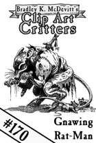 Clipart Critters 170 - Gnawing Rat-Man