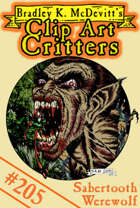 Clipart Critters 205 - Sabretooth Werewolf