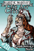 Clipart Critters 211 - Frankenstein's Nurse