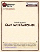 Class Acts: Barbarians