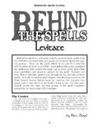 Behind the Spells: Levitate