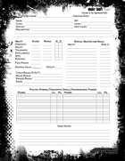 Night Shift: VSW Form Fillable Character Sheet