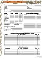 Wasted Lands: The Dreaming Age Character Sheet