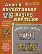 Armed Adventurers VS Raging Reptiles - LVMENES Minis