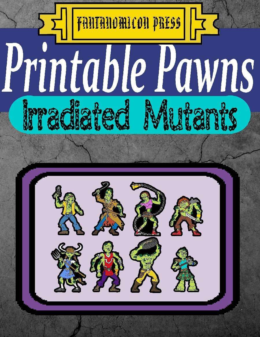 Printable Pawns: Irradiated Mutants - Fantanomicon Press | PRINTABLE PAWNS | DriveThruRPG