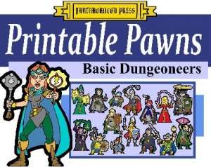 Printable Pawns: Basic Dungeoneers - Fantanomicon Press | PRINTABLE PAWNS | DriveThruRPG